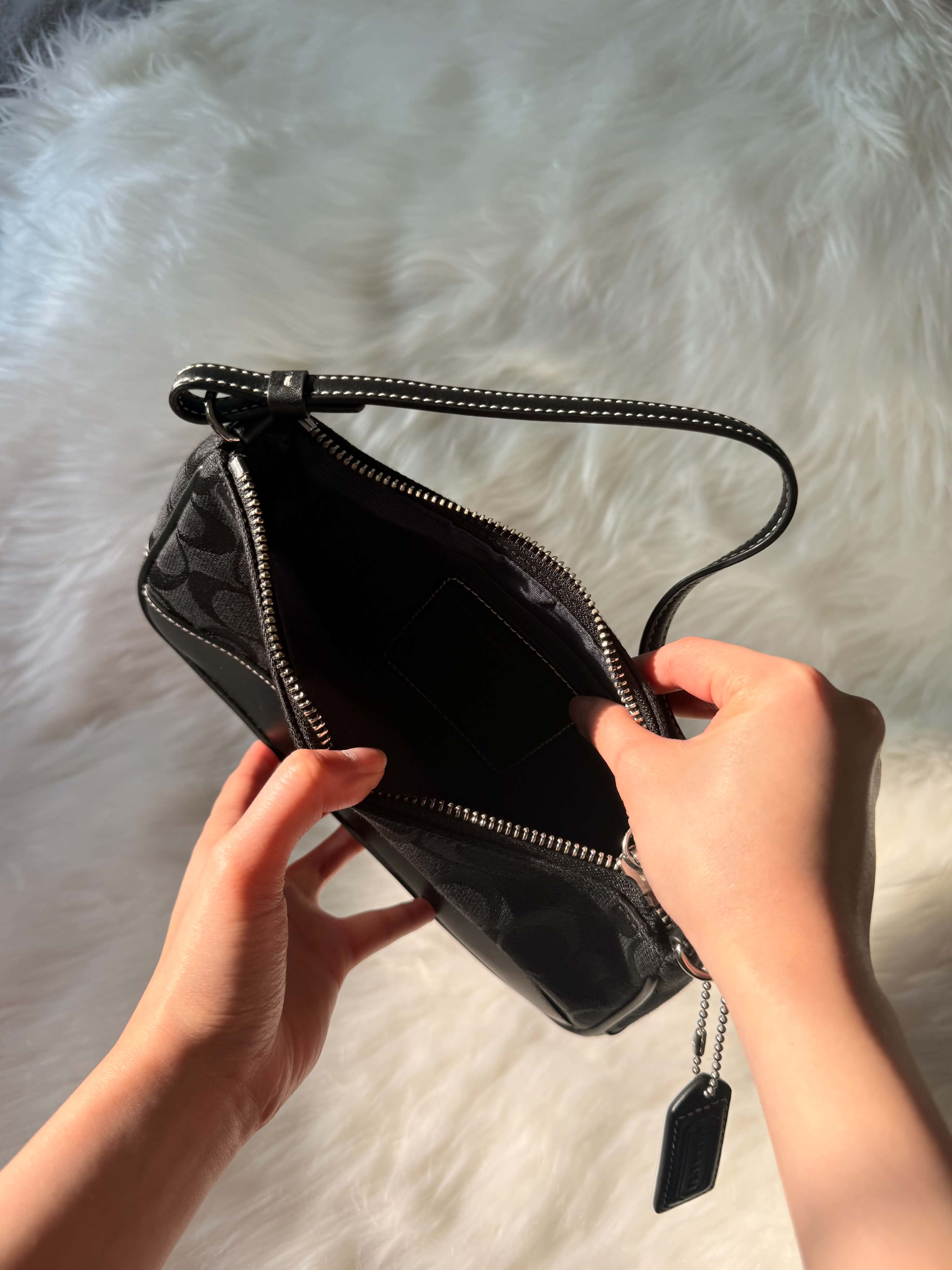Coach Black Demi Mini Shoulder Bag
