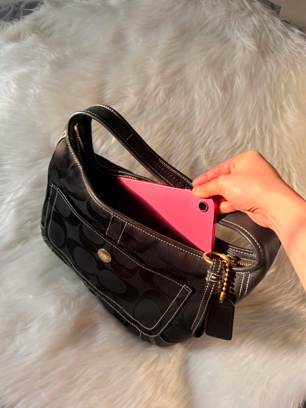 Coach Ergo Hobo Shoulder Bag with Gold Hardware