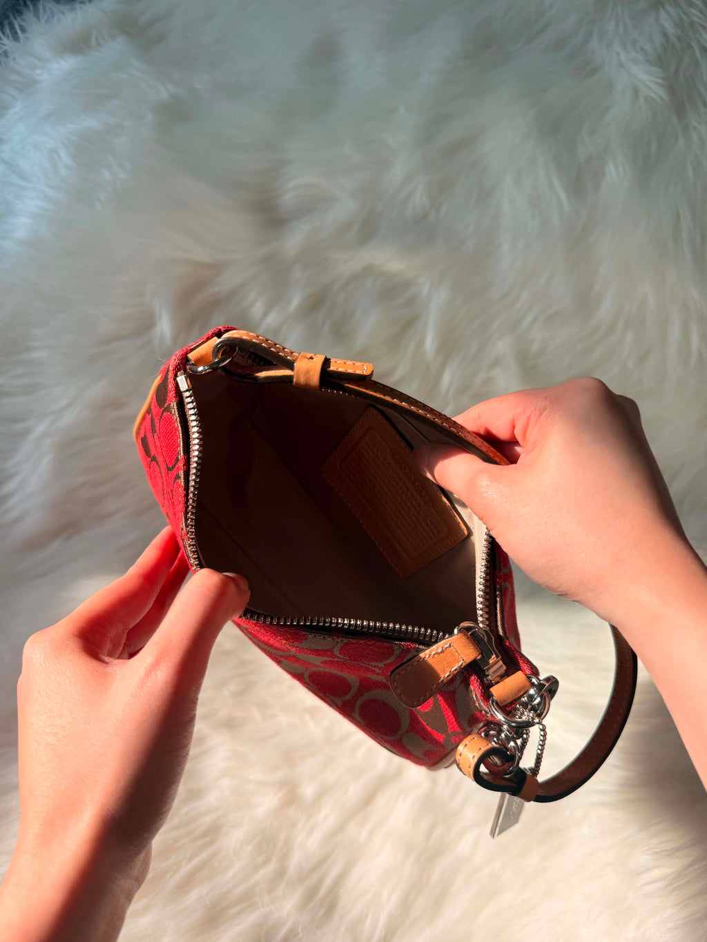 Coach Red Demi Mini Shoulder Bag
