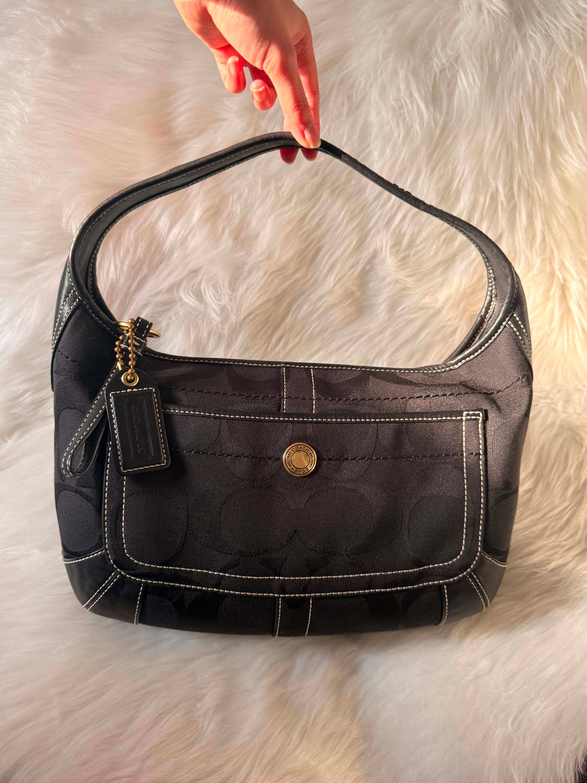 Coach Ergo Hobo Shoulder Bag with Gold Hardware