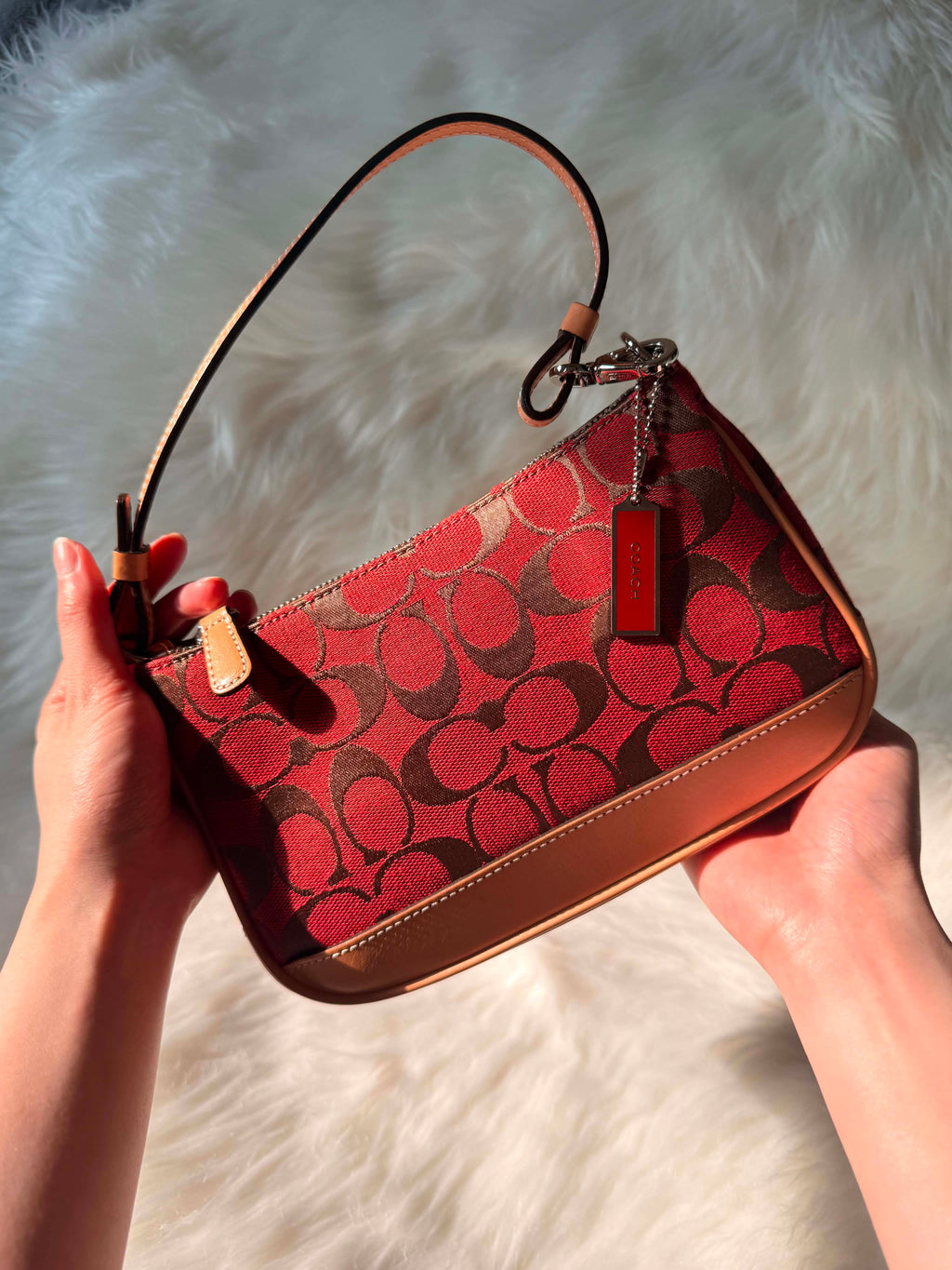 Coach Red Demi Mini Shoulder Bag