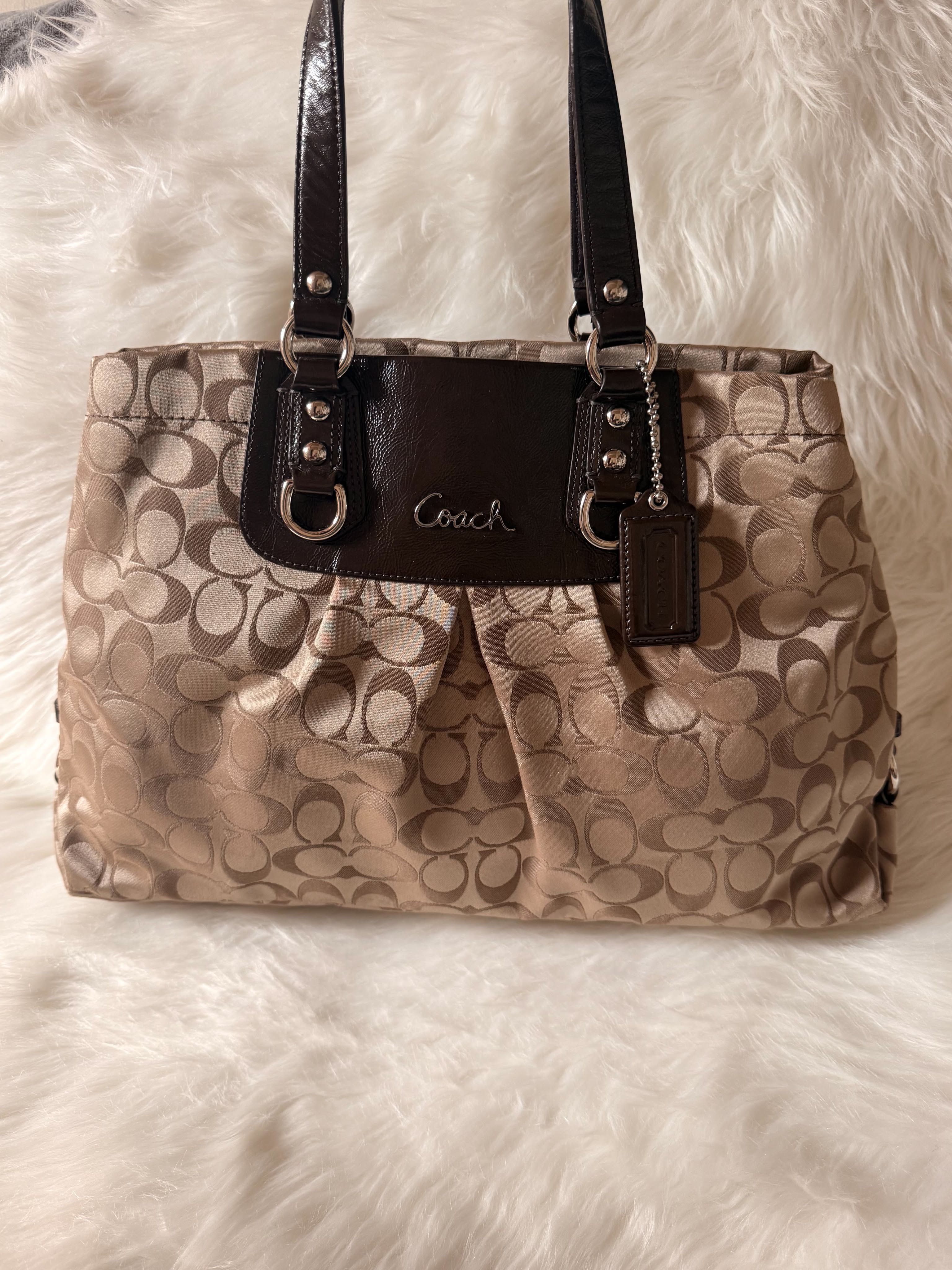 Coach Ashley Signature Sateen Carryall
