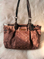 Coach Gallery Signature East/West Pleated Tote Bag