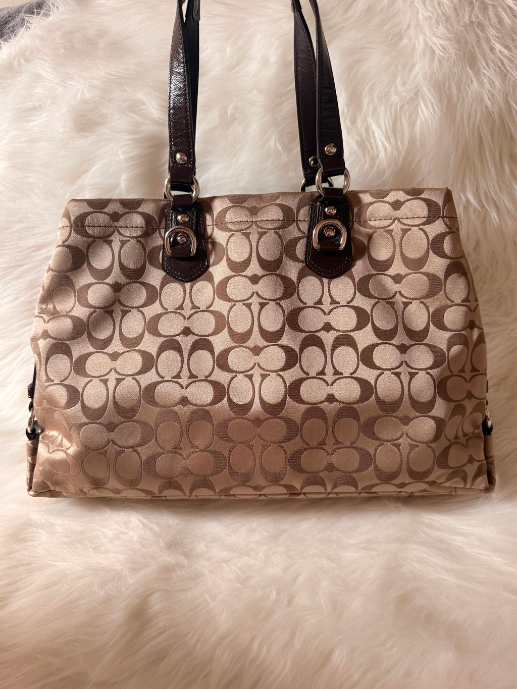 Coach Ashley Signature Sateen Carryall