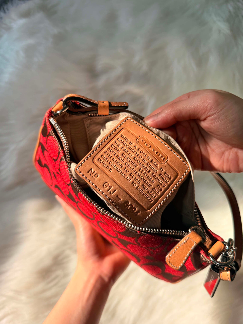 Coach Red Demi Mini Shoulder Bag
