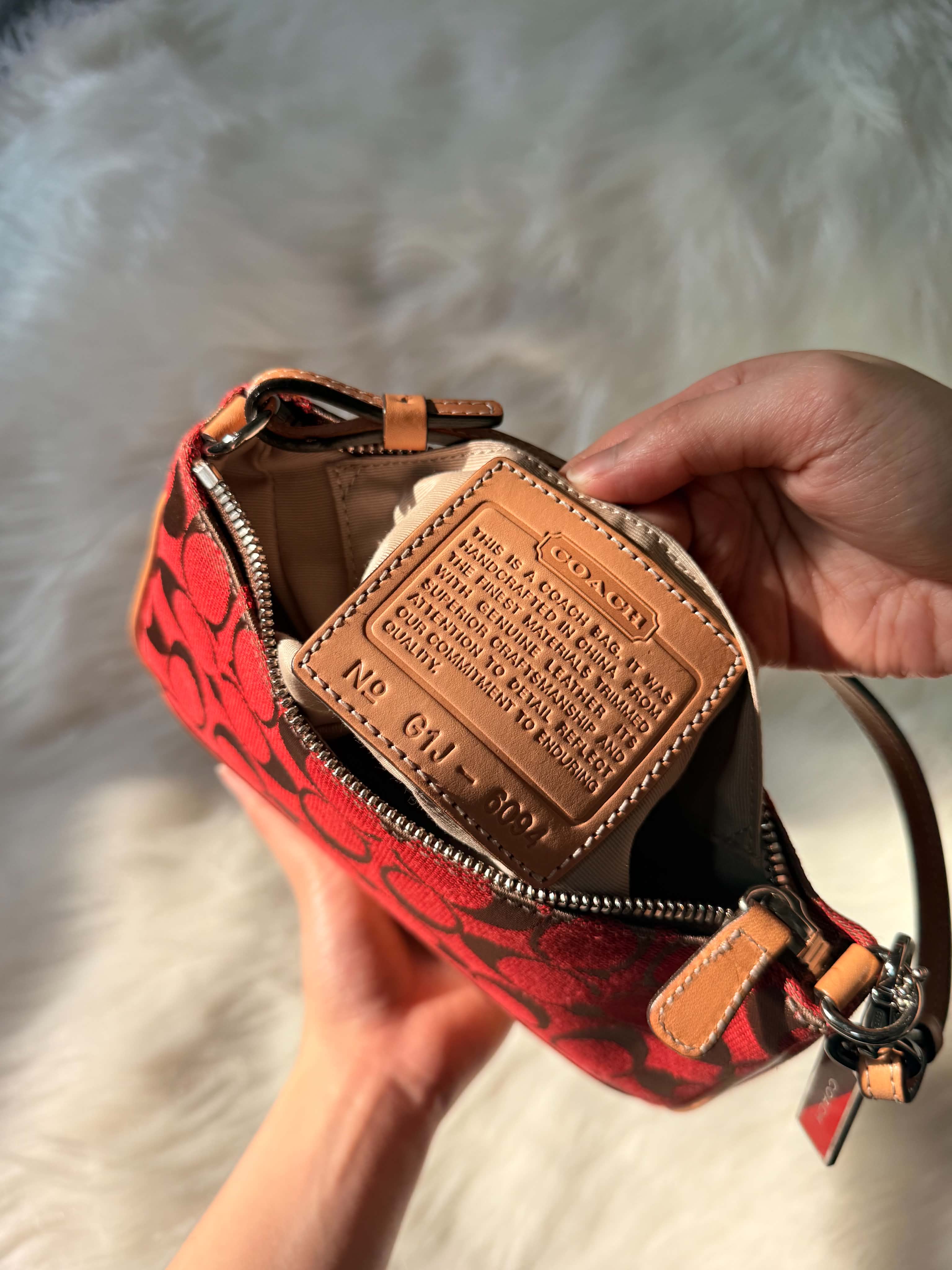 Coach Red Demi Mini Shoulder Bag