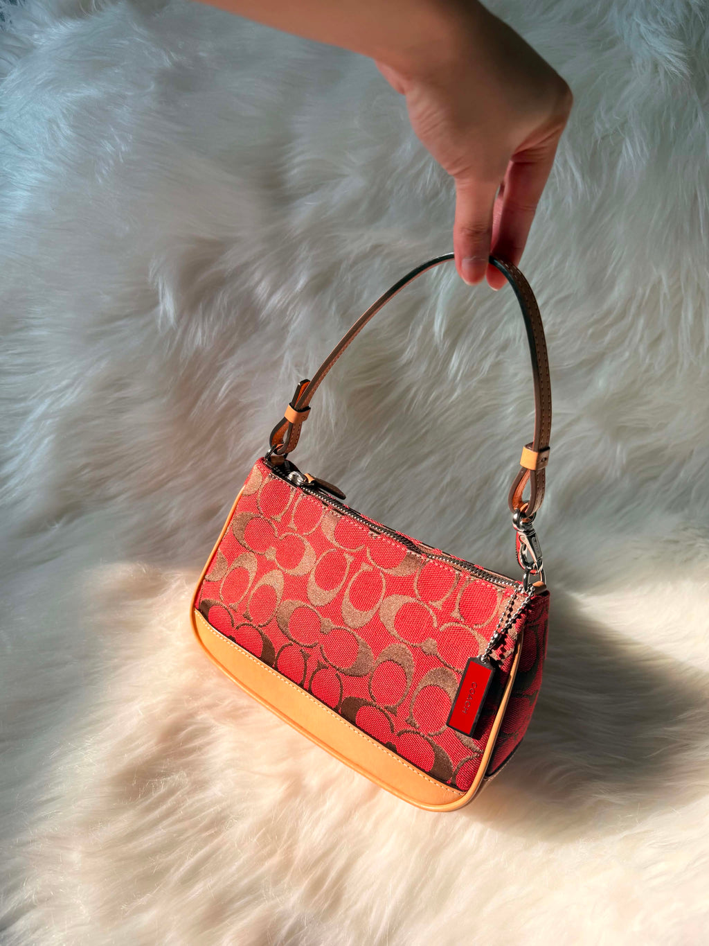Coach Red Demi Mini Shoulder Bag