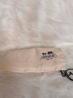 Vintage Coach Madison Black Hobo Opt Art Signature Canvas